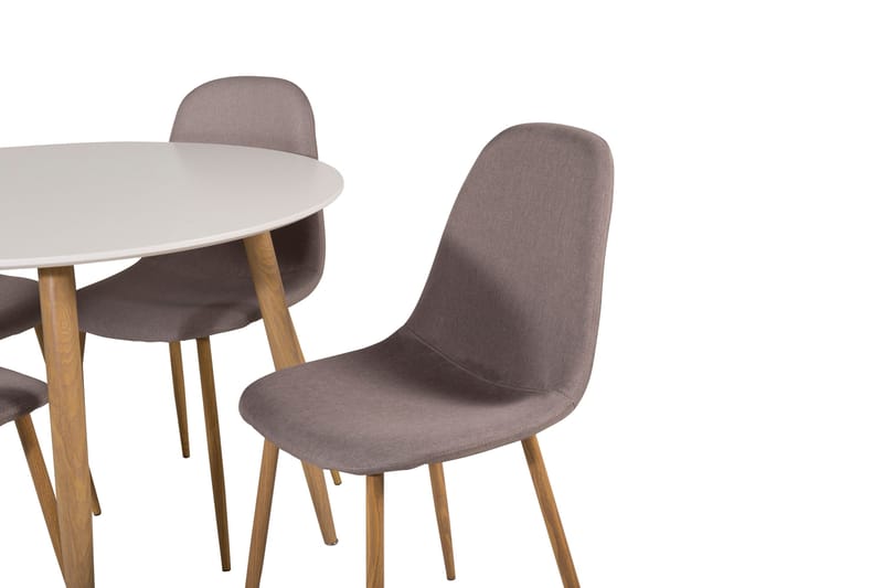 Plaza Matgrupp 100 cm Rund med 4 Polar stolar - Natur - Products - Möbler - Bord & matgrupp - Matgrupp