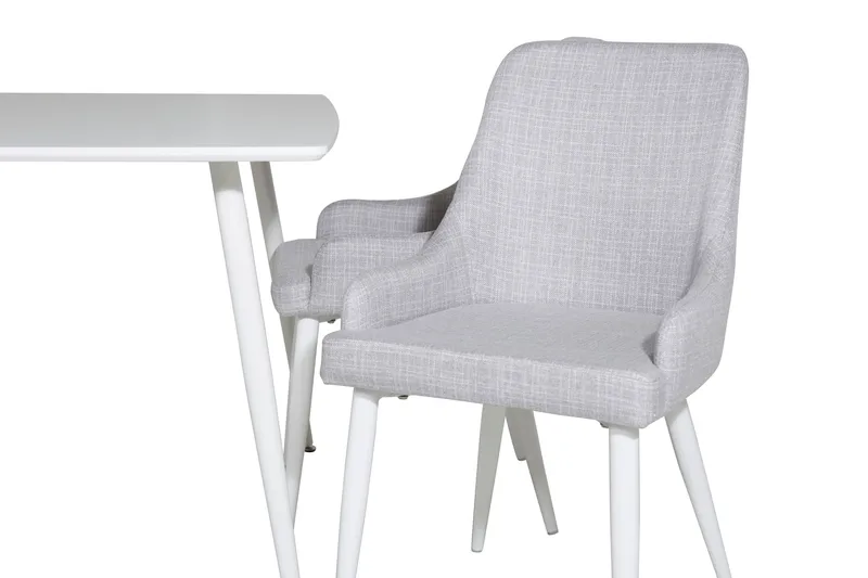 Polar Matgrupp 120 cm Rektangulär med 4 Plaza stolar - Grå - Products - Möbler - Bord & matgrupp - Matgrupp