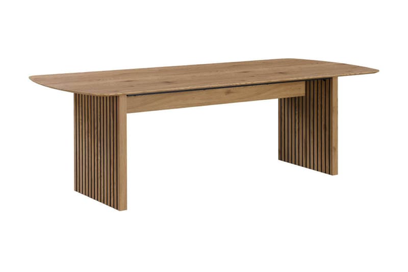 Richeto Matbord 240 cm med 6 Filip Matstolar - Naturlig finish / Taupe Bouclé - Products - Möbler - Bord & matgrupp - Matgrupp