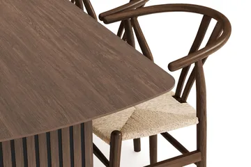 Richeto Matgrupp Rökt Ek 240 cm med 6 Dastoori Matstolar - Rökt ek - Products - Möbler - Bord & matgrupp - Matgrupp