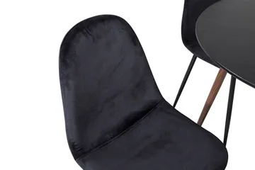 Ridones Matgrupp Runt inkl 4 Pontus Stolar - Svart/Brun - Products - Möbler - Bord & matgrupp - Matgrupp