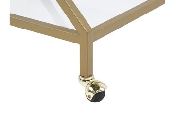 Serveringsvagn glas/guld IVERA - Guld - Products - Möbler - Bord & matgrupp - Serveringsvagn & serveringsbord - Rullvagn, rullbord & serveringsbord