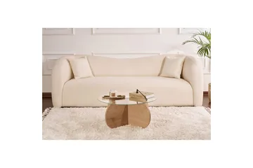 Soffbord Aeris 75 cm med Glasskiva - Safir Ek / Transparent - Products - Möbler - Bord & matgrupp - Soffbord