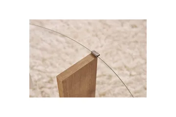 Soffbord Clara 75 cm med Glasskiva - Safir Ek / Transparent - Products - Möbler - Bord & matgrupp - Soffbord