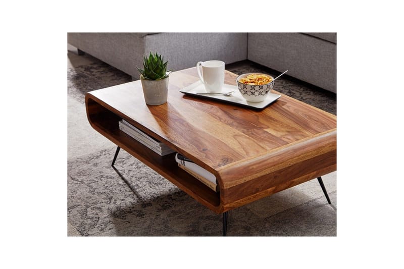 Soffbord Wohnling Massivt trä rektangulär rundade hörn lantligt - Products - Möbler - Bord & matgrupp - Soffbord