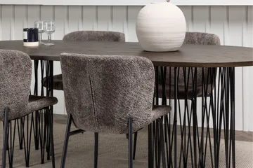 Stone Matgrupp 220 cm Oval med 4 Modesto stolar - Mörkgrå - Products - Möbler - Bord & matgrupp - Matgrupp
