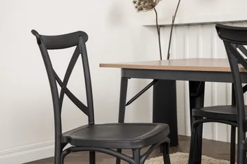 Tempe Matgrupp 140 cm Rektangulär med 4 Crosett stolar - Svart - Products - Möbler - Bord & matgrupp - Matgrupp