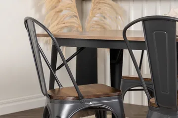 Tempe Matgrupp 140 cm Rektangulär med 4 Tempe stolar - Valnöt - Products - Möbler - Bord & matgrupp - Matgrupp