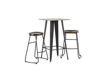 Tempe Matgrupp 60 cm Rektangulär med 2 Ozark stolar - Svart - Products - Möbler - Bord & matgrupp - Matgrupp