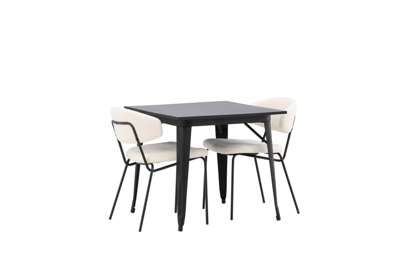 Tempe Matgrupp 80 cm Rektangulär med 2 Chico Stolar - Svart - Products - Möbler - Bord & matgrupp - Matgrupp