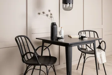 Tempe Matgrupp 80 cm Rektangulär med 2 Dyrön stolar - Svart - Products - Möbler - Bord & matgrupp - Matgrupp
