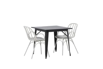 Tempe Matgrupp 80 cm Rektangulär med 2 Dyrön stolar - Svart - Products - Möbler - Bord & matgrupp - Matgrupp