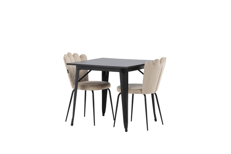 Tempe Matgrupp 80 cm Rektangulär med 2 Limhamn stolar - Beige - Products - Möbler - Bord & matgrupp - Matgrupp