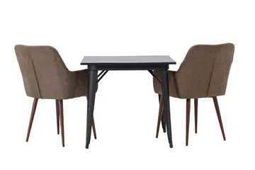 Tempe Matgrupp 80 cm Rektangulär med 2 Tomorrow stolar - Brun - Products - Möbler - Bord & matgrupp - Matgrupp