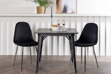 Tempe Matgrupp 80 cm Rektangulär med 2 Polar stolar - Svart - Products - Möbler - Bord & matgrupp - Matgrupp