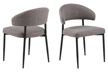 Uppveda Matbord 120 cm Runt Svart med 4 Sawako Greige Stolar - Svart/Vit/Greige - Products - Möbler - Bord & matgrupp - Matgrupp