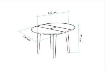 Valsot Runt Litet Matbord 100 cm - Valnöt / Trä - Products - Möbler - Bord & matgrupp - Matbord & köksbord