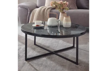 Willowdale Soffbord 80 cm Runt - Svart/Grå - Products - Möbler - Bord & matgrupp - Soffbord