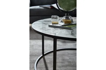 Willowdale Soffbord 80 cm Runt - Vit/Svart - Products - Möbler - Bord & matgrupp - Soffbord