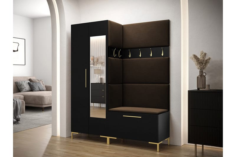 Dunvegan Hallmöbelset 158x46 cm - Svart - Products - Möbler - Hallmöbler - Möbelset för hall & entre