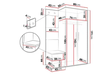 Farosa Hallmöbelset - Beige - Products - Möbler - Hallmöbler - Möbelset för hall & entre