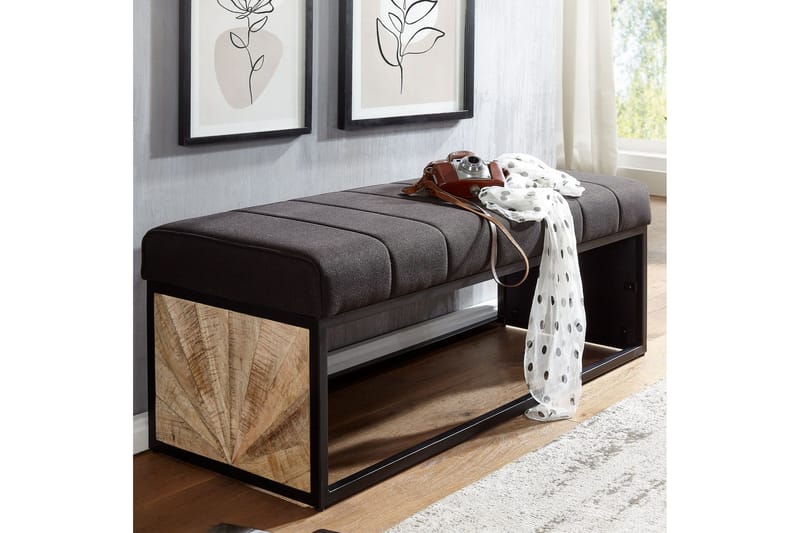 Tultered Sittbänk 105 cm - Svart - Products - Möbler - Hallmöbler - Hallbänk