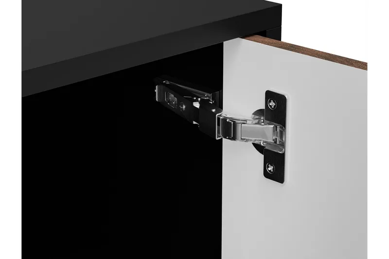 Belonger Tv-bänk 200 cm - Svart/Valnöt - Products - Möbler - TV- & Mediam öbler - TV bänk & mediabänk