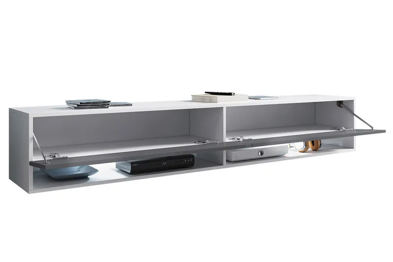 Brya Tv-skåp 180 cm RGB LED - Vit/Natur - Products - Möbler - TV- & Mediamöbler - TV-skåp