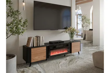 Clement Tv-bänk 200 cm - Svart/Brun - Products - Möbler - TV- & Mediamöbler - TV bänk & mediabänk