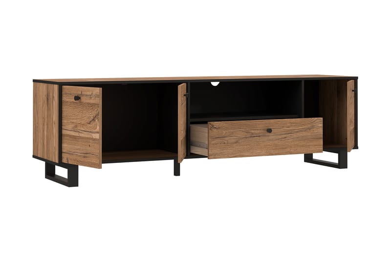 Donmills Tv-bänk 180 cm - Brun/Svart - Products - Möbler - TV- & Mediamöbler - TV bänk & mediabänk