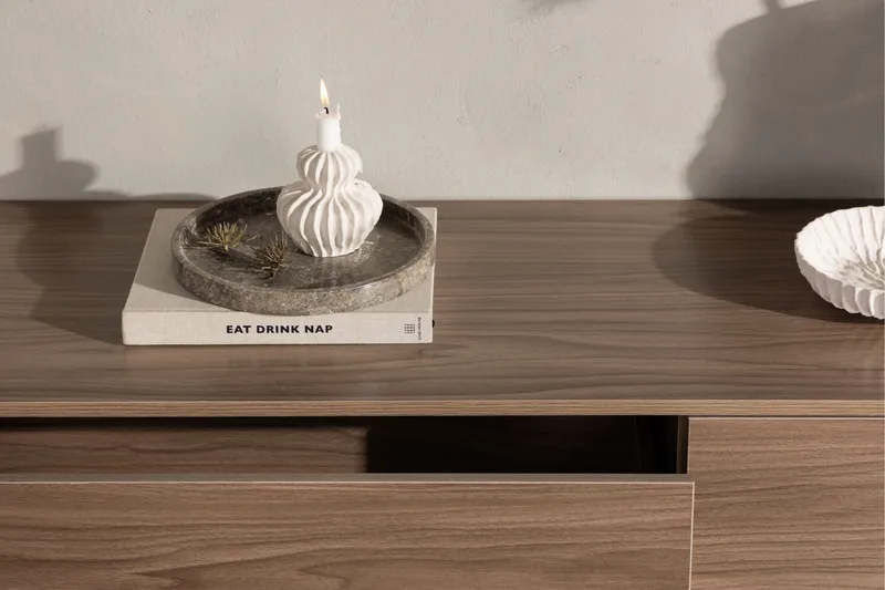 Frihamn Tv-bänk 160x45 cm Brun - Venture Home - Products - Möbler - TV- & Mediamöbler - TV bänk & mediabänk