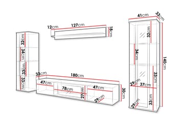 Gamal Tv-möbelset - Beige - Products - Möbler - TV- & Mediamöbler - TV-möbelset