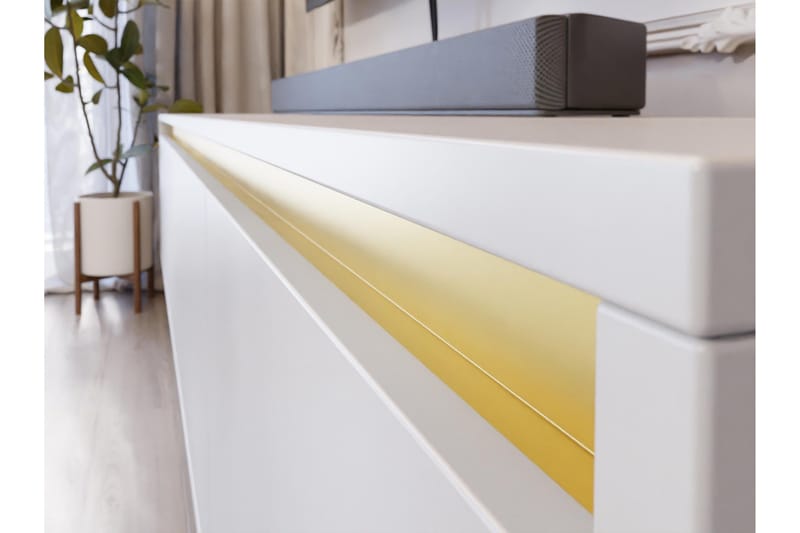 Hollander Tv-bänk 150 cm - Vit/Guld - Products - Möbler - TV- & Mediamöbler - TV bänk & mediabänk