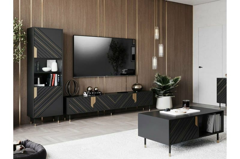 Juniskär Tv-skåp 204 cm - Svart - Products - Möbler - TV- & Mediamöbler - TV-skåp