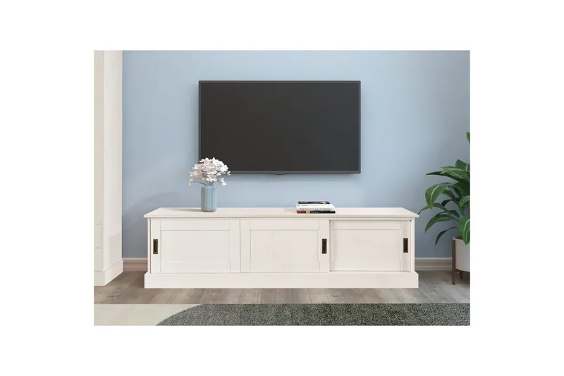 Lowboard Harry Vit - Vit - Products - Möbler - TV- & Mediamöbler - TV bänk & mediabänk