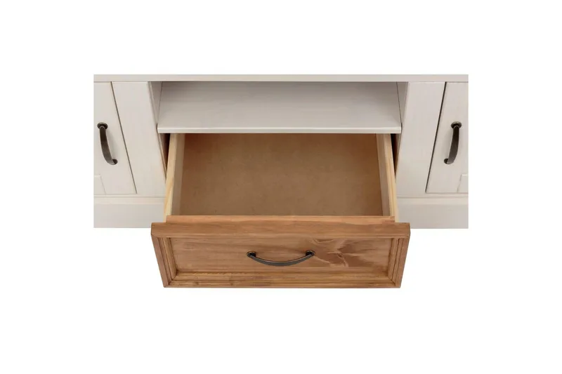 Lowboard Selma Vit/Fläck/Vax - Vit/Fläck/Vax - Products - Möbler - TV- & Mediamöbler - TV bänk & mediabänk