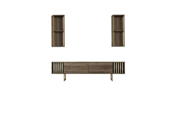 Masatomo Tv-bänk 180 cm - Valnöt/Svart - Products - Möbler - TV- & Mediamöbler - TV bänk & mediabänk