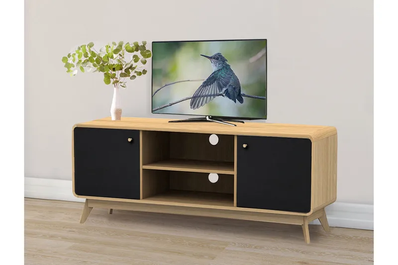 Olivet Tv-bänk 140 cm - Natur/Svart - Products - Möbler - TV- & Mediamöbler - TV bänk & mediabänk