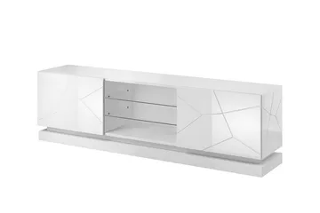 Qiu TV-bänk 40x200 cm - Vit/Högglans - Products - Möbler - TV- & Mediamöbler - TV bänk & mediabänk