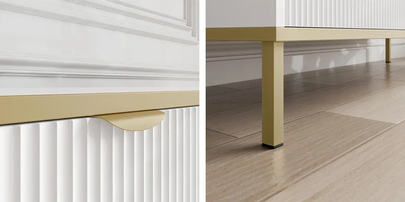 Salmor Tv-bänk 181 cm - Vit - Products - Möbler - TV- & Mediamöbler - TV bänk & mediabänk