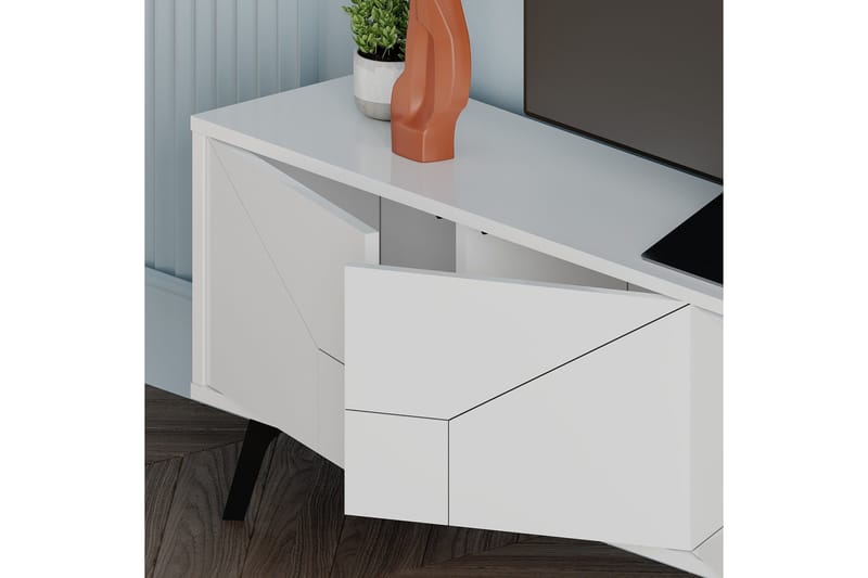 Dune Tv-bänk 180x29,6 cm Vit - Hanah Home - Products - Möbler - TV- & Mediamöbler - TV bänk & mediabänk