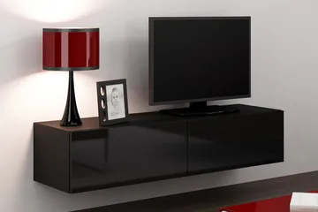 Vasil TV-bänk 140 cm - Svart - Products - Möbler - TV- & Mediamöbler - TV bänk & mediabänk