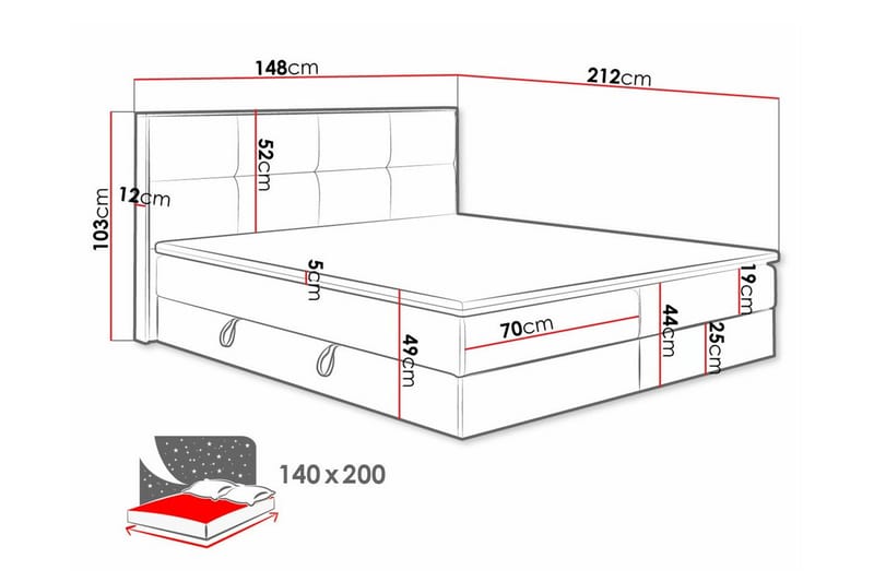 Aviemore Sängram 140x200 cm - Products - Möbler - Säng - Sängram & sängstomme