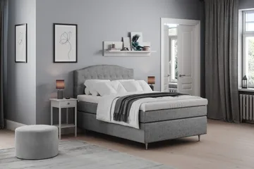 Belda Kontinentalsäng 140x200Medium - Grå - Products - Möbler - Säng - Kontinentalsäng