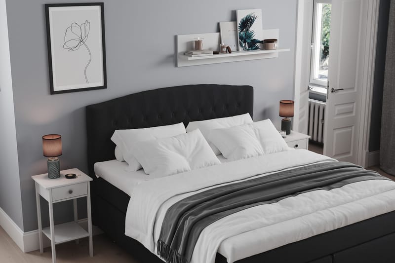Belda Kontinentalsäng 160x200Medium - Svart - Products - Möbler - Säng - Kontinentalsäng