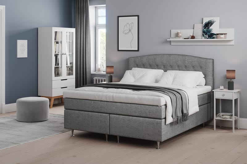 Belda Kontinentalsäng 180x200Fast/Medium - Grå - Products - Möbler - Säng - Kontinentalsäng