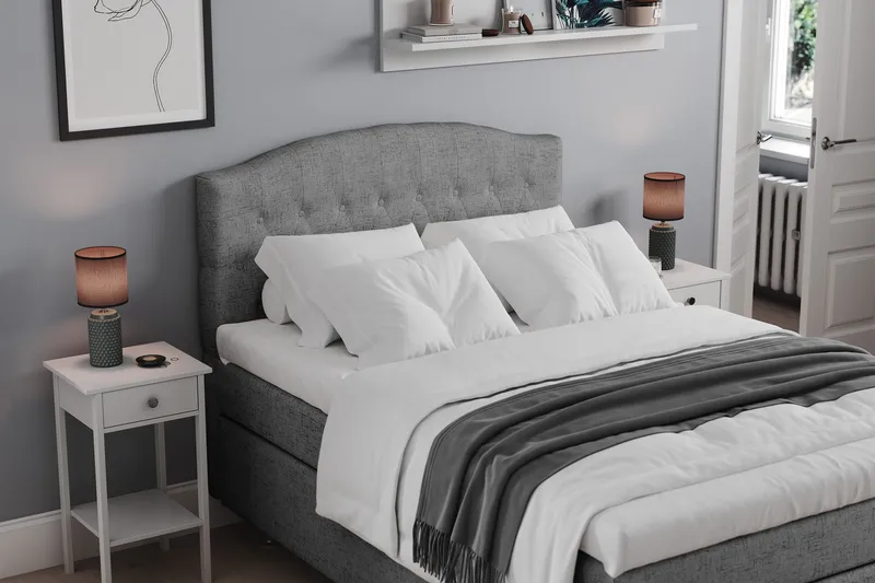 Belda Sängpaket 120x200 Medium, Grå