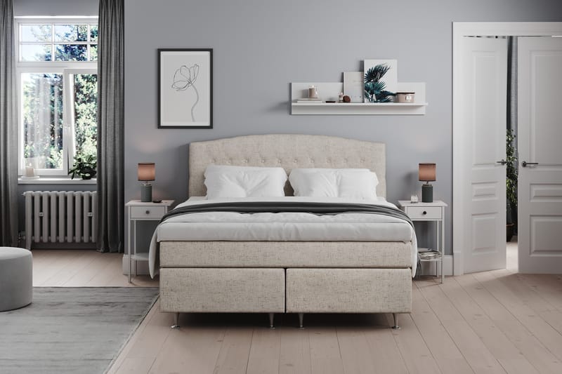 Belda Sängpaket 160x200 Fast/Medium - Beige - Products - Möbler - Säng - Kontinentalsäng