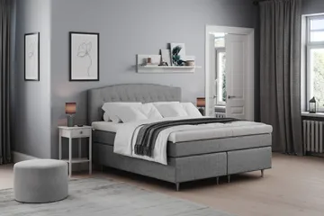 Belda Sängpaket 160x200 Fast/Medium - Grå - Products - Möbler - Säng - Kontinentalsäng