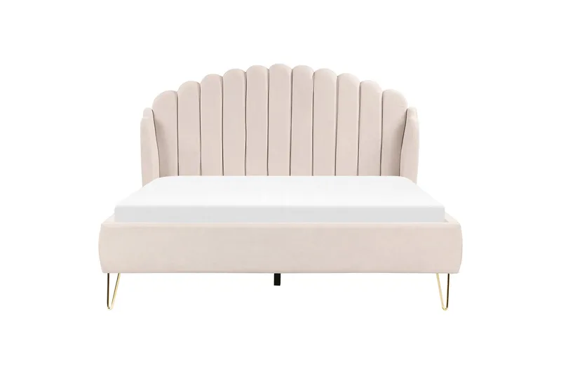 Benicio Sängram 160x200 cm - Beige/Guld - Products - Möbler - Säng - Sängram & sängstomme